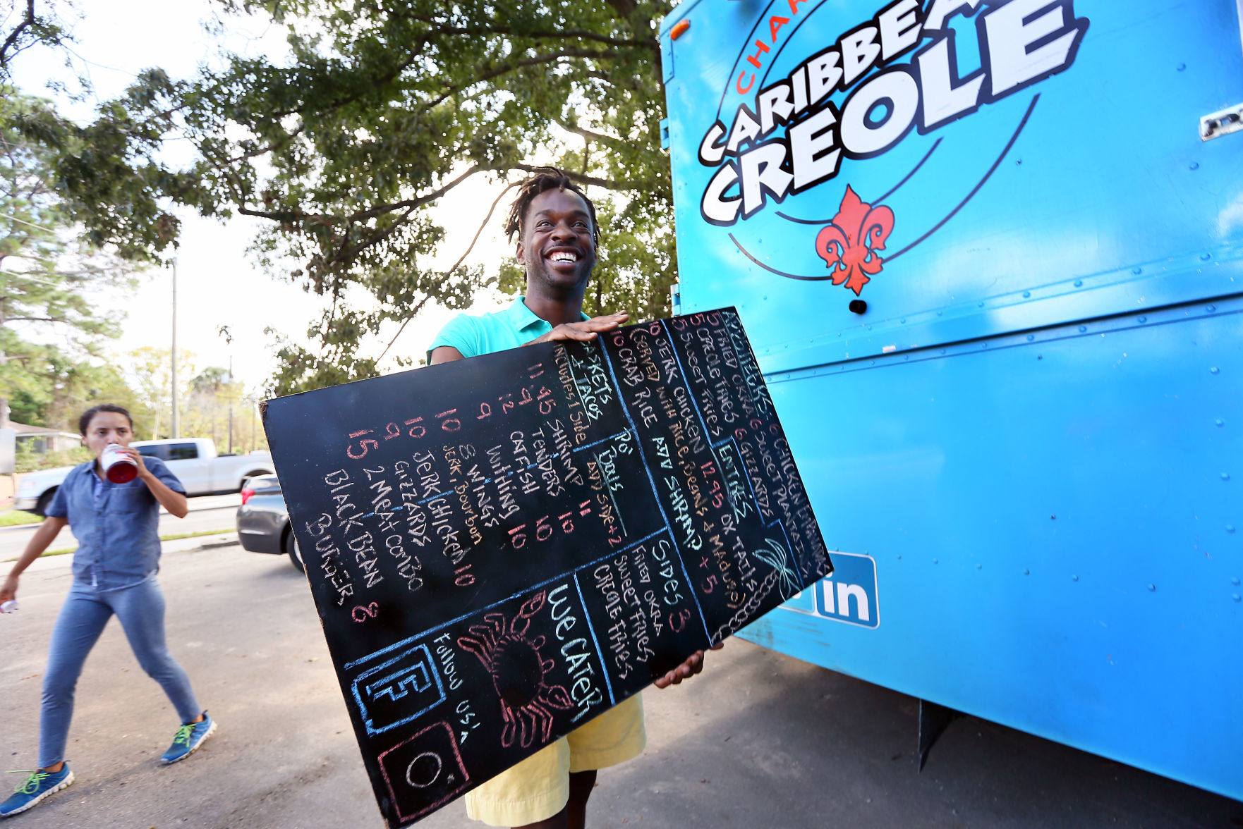 Caribbean Creole food truck - cut the kid out